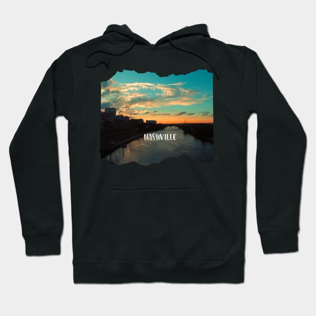 Cool sunset photography of Nashville Tennessee skyline sunset sky USA city break Hoodie by BoogieCreates